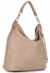 Bőr táska shopper bag Vittoria Gotti bézs V8047