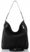 Bőr táska shopper bag Vittoria Gotti fekete V3368