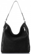 Bőr táska shopper bag Vittoria Gotti fekete V3368