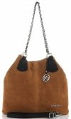 Bőr táska shopper bag Vittoria Gotti vörös V3081