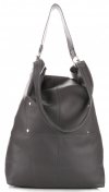 Bőr táska shopper bag Vera Pelle szürke 3292