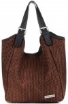 Bőr táska shopper bag Vittoria Gotti barna V80050