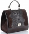 Bőr táska kuffer Genuine Leather csokoládé 295