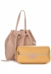 Bőr táska shopper bag Genuine Leather púderrózsaszín 1158