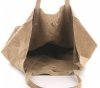 Bőr táska shopper bag Vera Pelle sötét bézs 601