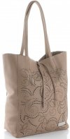Bőr táska shopper bag Vittoria Gotti földszínű V299F