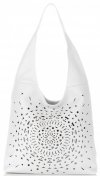 Bőr táska shopper bag Vittoria Gotti fehér V31