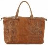 Bőr táska kuffer Genuine Leather vörös 1175