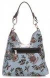 Bőr táska shopper bag Vittoria Gotti égszínkék V45