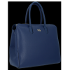 Bőr táska kuffer Vittoria Gotti tengerkék V2392
