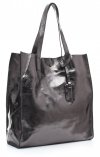 Bőr táska shopper bag Vera Pelle acél 205454
