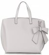 Bőr táska shopper bag Vittoria Gotti világosszürke V6D BIGjsz