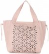 Bőr táska shopper bag Genuine Leather púderrózsaszín 5157