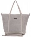 Bőr táska shopper bag Vittoria Gotti világosszürke V2939