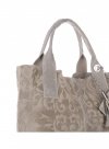 Bőr táska shopper bag Vittoria Gotti bézs V10