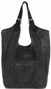 Bőr táska shopper bag Vera Pelle grafit 9551
