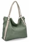 Torebka Damska Shopper Bag XL firmy Hernan HB0337 Jasno Zielona/Beżowa
