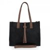Torebka Damska Shopper Bag firmy Hernan HB0192-1 Czarna/Ziemista
