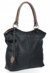 Uniwersalne Torebki Damskie XL firmy Hernan Shopper Bag Czarna/Ziemista