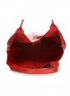 Włoskie Torebki skórzane typu Shopper bag Aligator Czerwona