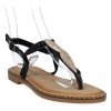 Czarne modne sandały damskie firmy Sergio Todzi