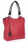 Uniwersalne Torebki Damskie XL firmy Hernan Shopper Bag Czerwona