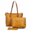 Torebka Damska Shopper Bag XL z Kosmetyczką firmy Herisson H8806 Żółta