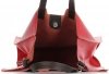 Praktyczne Torebki Skórzane 2 w 1 Shopper z Listonoszką firmy Genuine Leather Czerwona