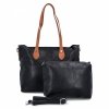 Torebka Damska Shopper Bag XL z Kosmetyczką firmy Herisson H8806 Czarna