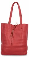 Torebka Damska Shopper Bag z Kosmetyczką firmy Herisson 15R355 Ciemno Czerwona