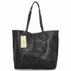 Duża Torebka Shopper Bag z Kosmetyczką firmy Herisson 18R301 Czarna