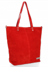 Uniwersalna Torebka Skórzana Shopper Bag firmy Vittoria Gotti Czerwona