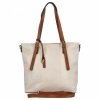 Uniwersalna Torebka Damska XL Shopper Bag firmy Hernan HB0213-1 Beżowa/Brązowa