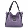 Torebka Damska Shopper Bag XL firmy Hernan HB0337 Ciemno Fioletowa