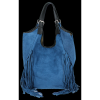 Modne Torebki Skórzane Shopper Bag z Frędzlami firmy Vittoria Gotti Jeans