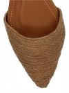 Camelowe sandały damskie w szpic firmy Bellucci