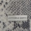Vittoria Gotti Ekskluzywna Torba Skórzana Włoski Shopper w rozmiarze XL motyw węża Beżowa