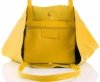 Vittoria Gotti Włoski Skórzany ShoppeBag z Kosmetyczką w modne wycinane wzory Żółty