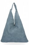 Duża Torebka Damska Shopper Bag XXL firmy Hernan HB0350 Niebieska