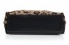 Torebka Skórzana Shopperbag z Kosmetyczką Gepard w Brązowo Czarne Centki
