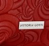 Vittoria Gotti Włoska Torebka Skórzana z modnymi tłoczeniami Czerwona