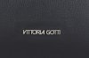 Vittoria Gotti Włoska Klasyczna Torebka Skórzana Elegancki Shopper na każda okazję Czarna