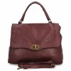 Torebka Damska w Stylu Vintage firmy Hernan HB0129 Ciemno Bordowa