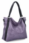 Torebka Damska Shopper Bag XL firmy Hernan HB0337 Ciemno Fioletowa