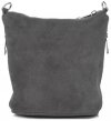 Uniwersalne Torebki Listonoszki Skórzane firmy Genuine Leather Szara
