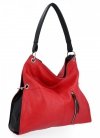 Uniwersalna Torebka damska Shopper Bag XL firmy Hernan HB0170 Czerwona/Czarna