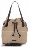 GEANȚĂ DE DAMĂ shopper bag Vittoria Gotti bej V1005