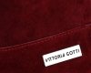 GEANȚĂ DIN PIELE tip poștaș Vittoria Gotti vișiniu V102