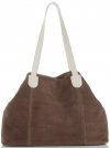 GEANȚĂ DIN PIELE shopper bag Vittoria Gotti maro pământiu V3076