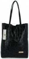 GEANȚĂ DIN PIELE shopper bag Vittoria Gotti negru V299COCO